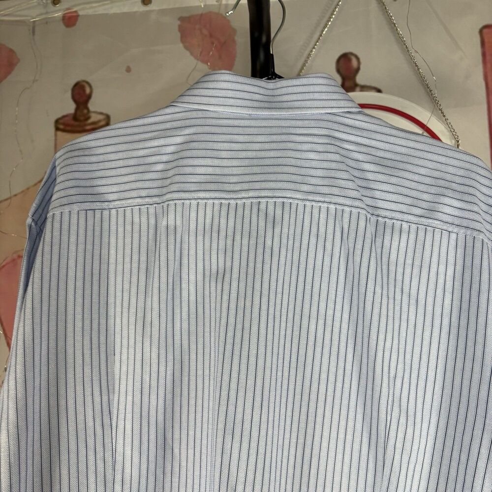 Hugo Boss Men's Striped Long Sleeve Button Up Dress Shirt Size 17–34/35 - Picture 8 of 11
